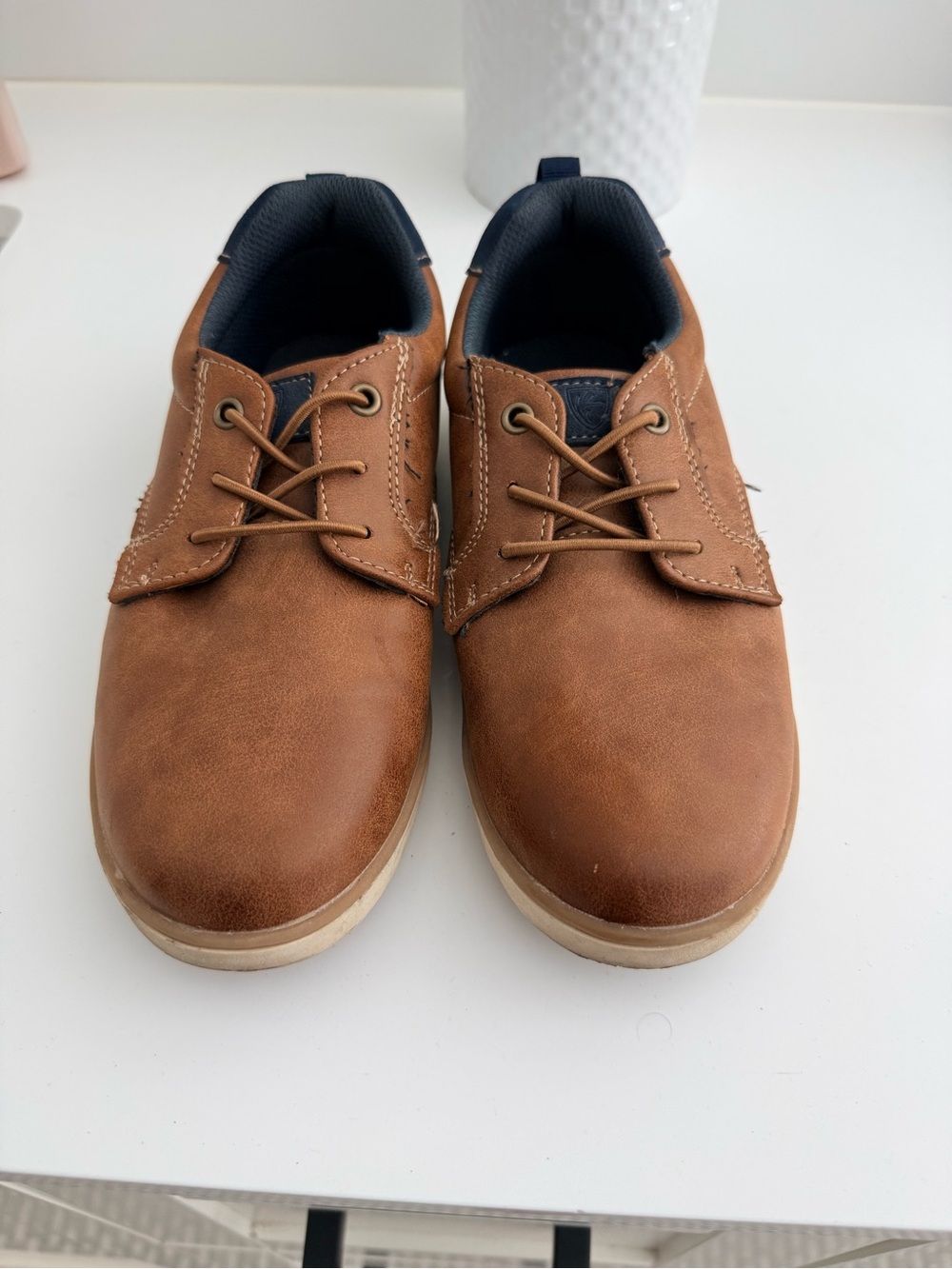 Deer Stags Boys' Tan Brown Dress Shoes